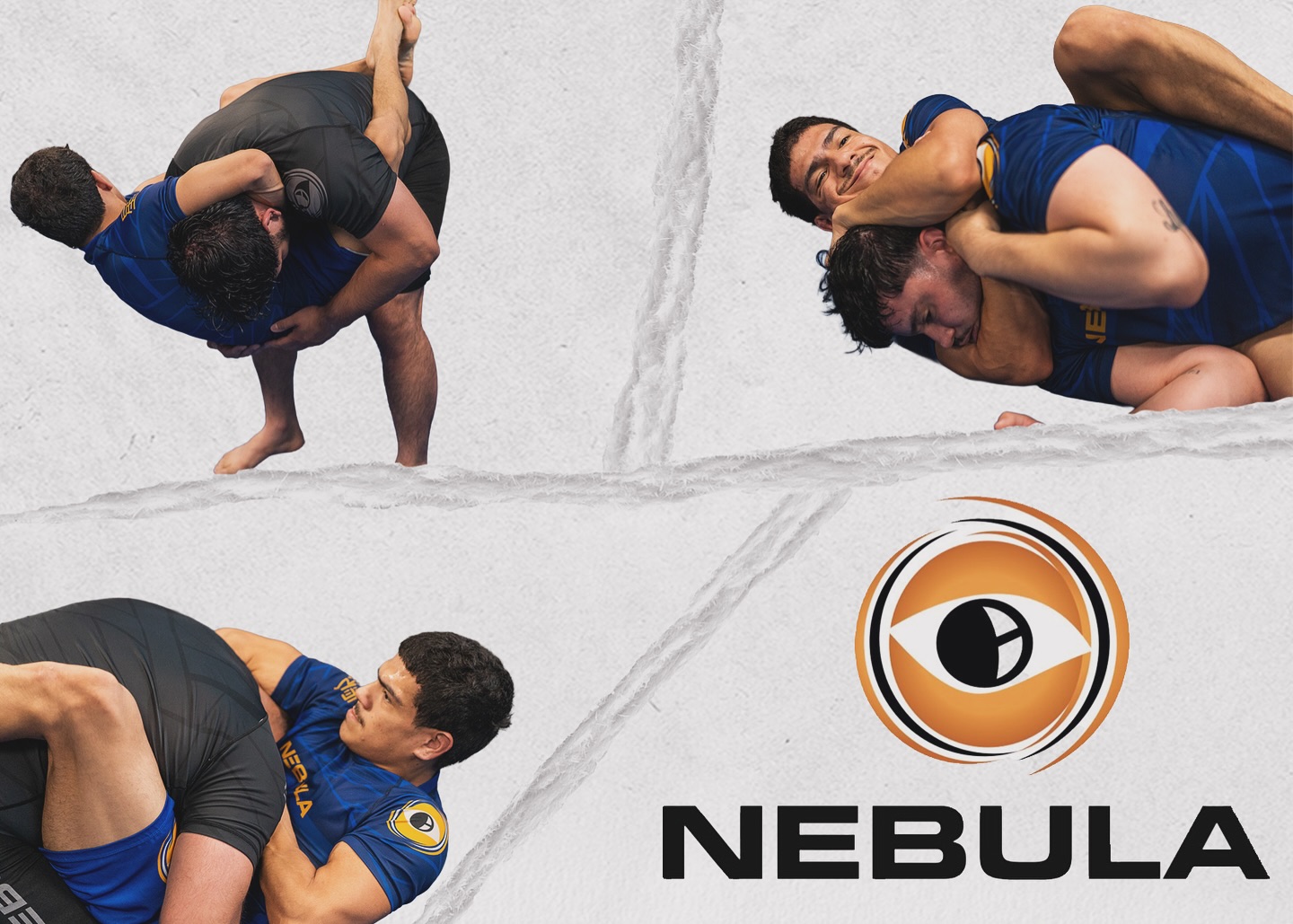 Athletes in Nebula no-gi gear with the Nebula logo